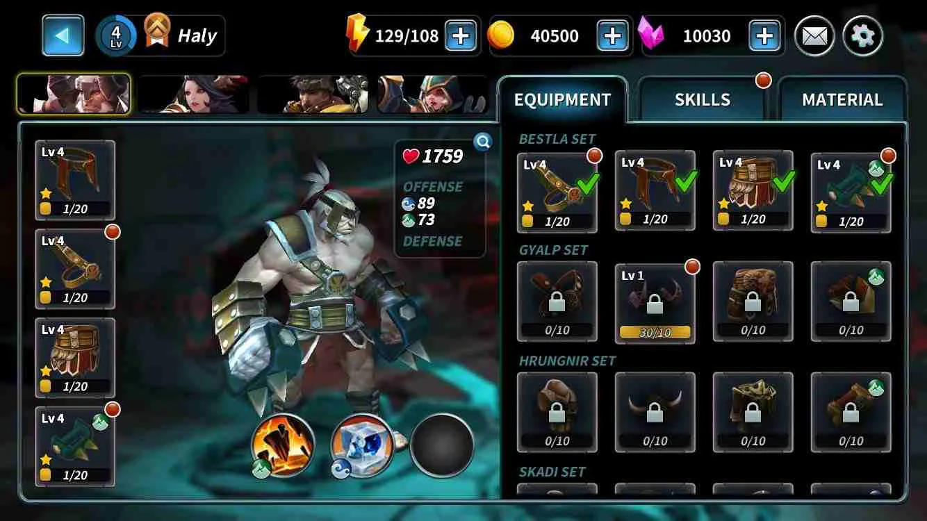 Ảnh 4 của Tải game ChronoBlade Mod APK 1.4.8 (Vô Hạn Tiền) Hệ thống nâng cấp trong ChronoBlade Mod
