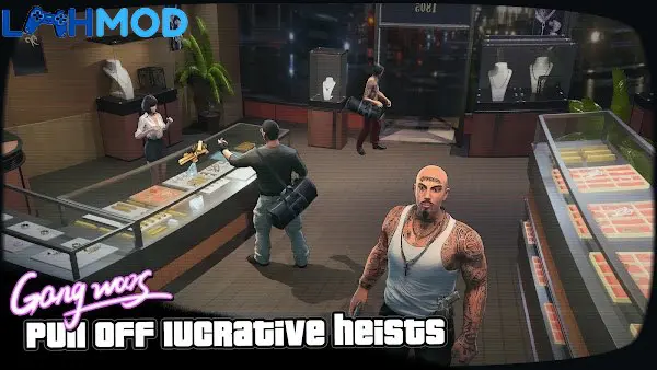 Ảnh 3 của City of Crime: Gang Wars MOD APK (Vô Hạn Tiền) V1.2.0135 Những chiếc xe thể thao và thành phố đêm trong City of Crime: Gang Wars