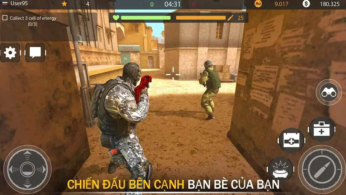 Ảnh 1 của Tải game Code of War Mod APK 3.17.5 (Mở Khoá Vip) Đội hình sẵn sàng chiến đấu trên bản đồ chiến trường trong Code of War Mod