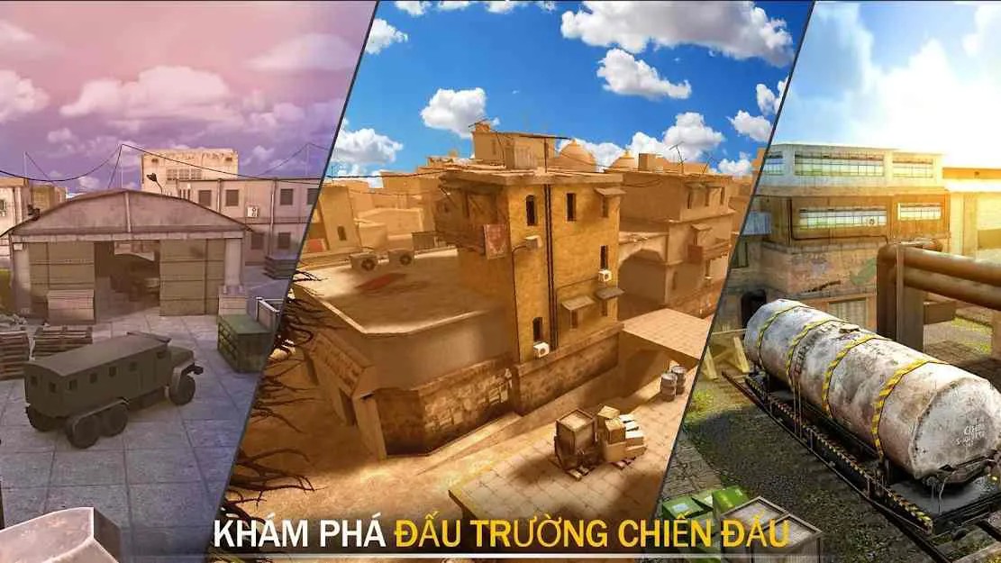 Ảnh 3 của Tải game Code of War Mod APK 3.17.5 (Mở Khoá Vip) Cảnh chiến đấu góc nhìn thứ ba, nhân vật đang di chuyển trên chiến trường Code of War Mod