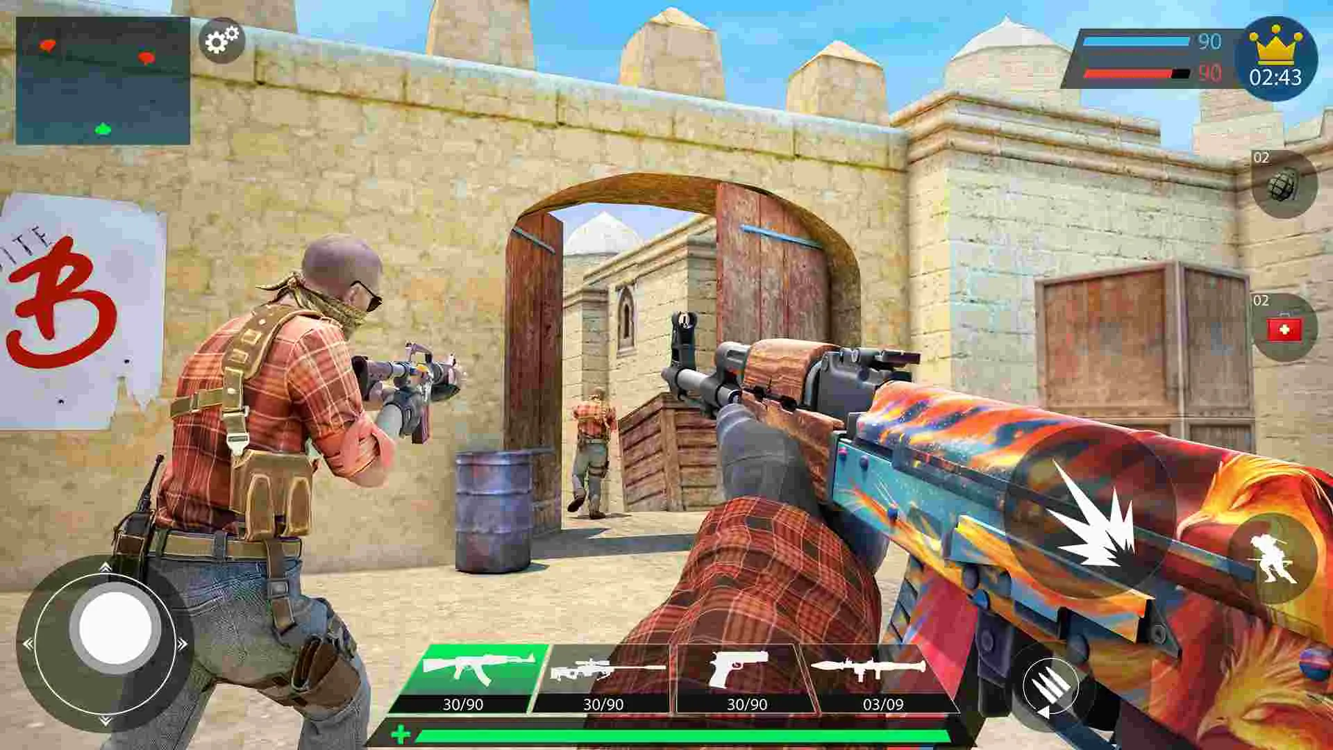 Ảnh 3 của Commando Gun Shooting Games 3D Mod APK 3.9 (Menu, Bất tử, Đạn, Onehit) Cận cảnh hành động và đồ họa 3D của Commando Gun Shooting Games 3D Mod