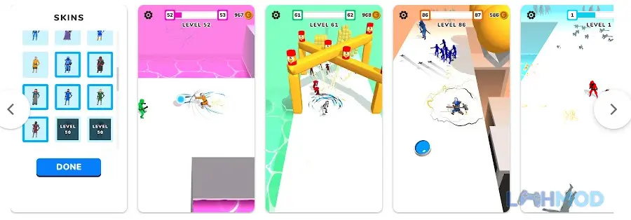 Ảnh 2 của Tải game Crowd Master Mod Apk 2.15.2 (Vô Hạn Tiền) cho Android iOs Lối chơi năng động của Crowd Master 3D với nhiều nhân vật