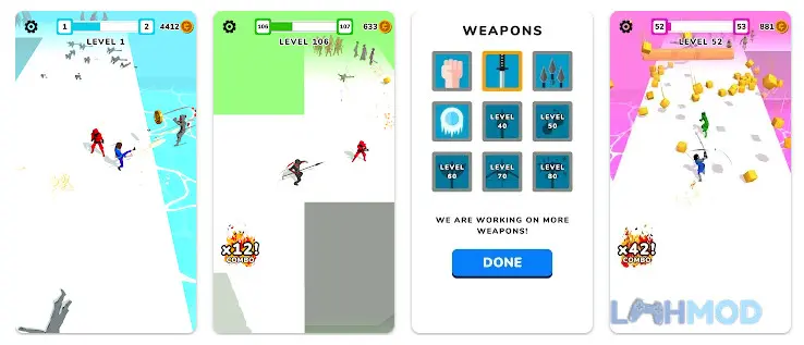 Ảnh 3 của Tải game Crowd Master Mod Apk 2.15.2 (Vô Hạn Tiền) cho Android iOs Tùy chỉnh nhân vật và lựa chọn vũ khí trong Crowd Master 3D