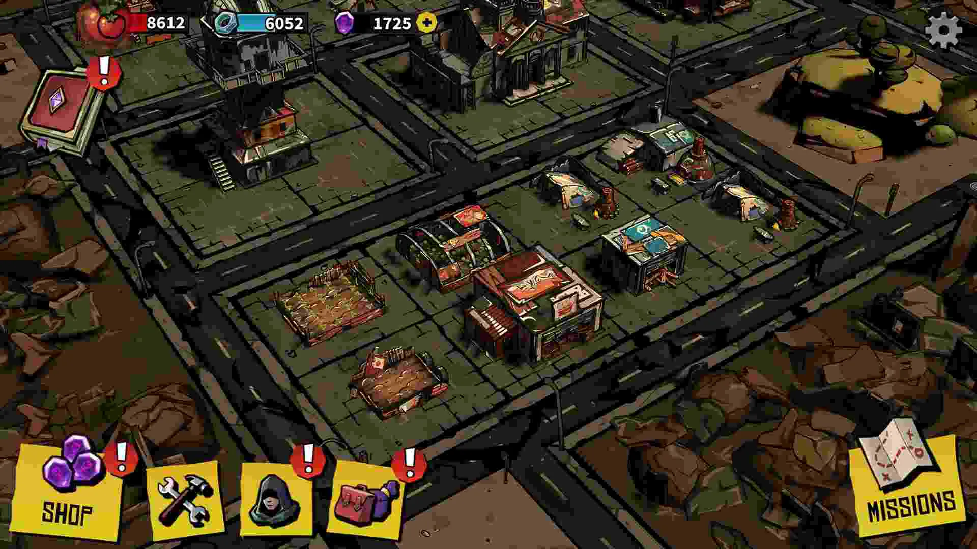 Ảnh 5 của Tải game Days of Doom Mod APK 1.0.219 (Menu, Vô Hạn Tiền) Cảnh thu thập cà chua và giao diện căn cứ
