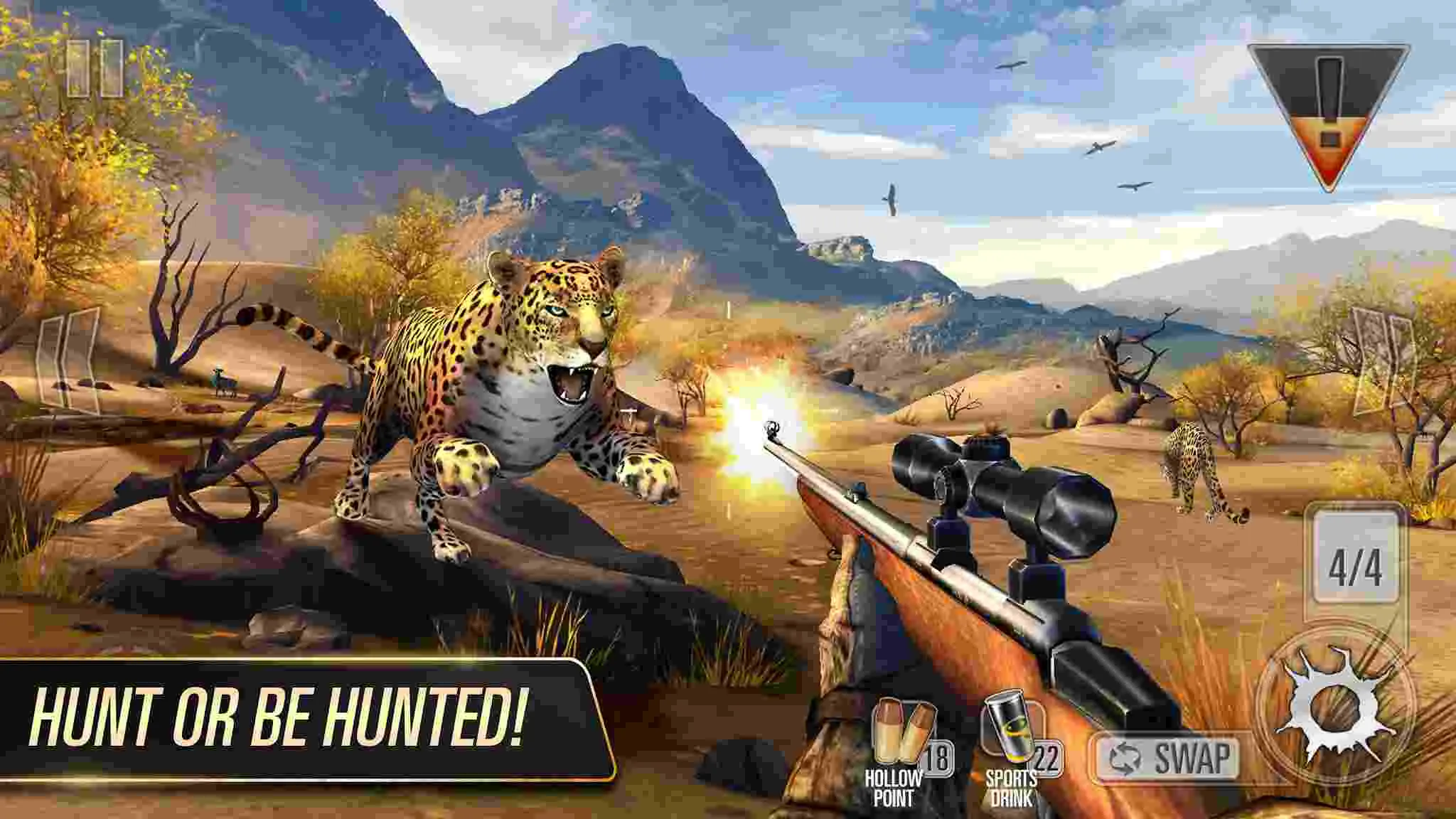 Ảnh 5 của Tải game DEER HUNTER CLASSIC Mod APK 3.14.0 (Vô Hạn Tiền) Cảnh người chơi săn bắn cùng bạn bè, thể hiện kỹ năng hợp tác