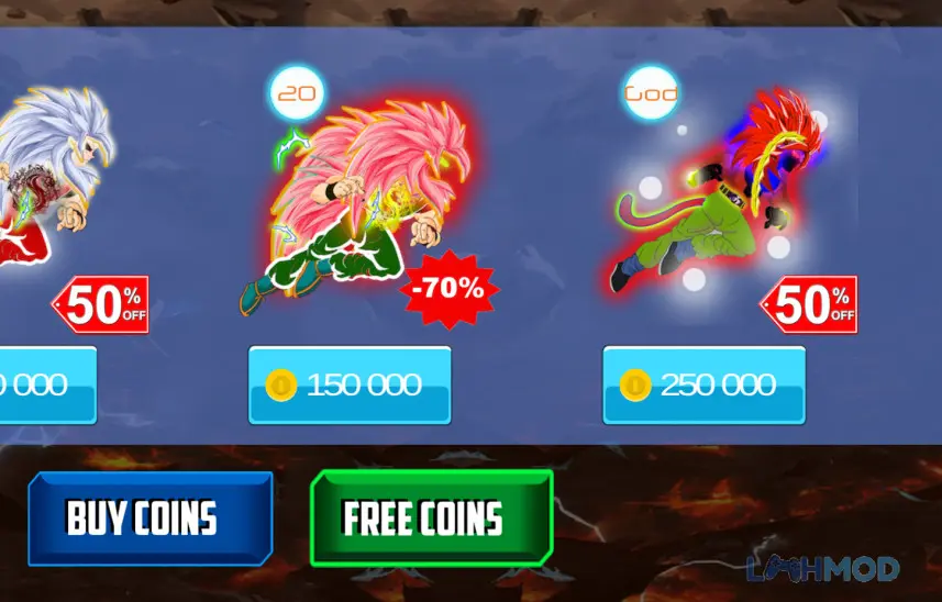 Ảnh 2 của Tải Devil Fighter Dragon X Mod Apk 45 (High EXP, No ADS) cho Android iOs Trận chiến khốc liệt giữa hai chiến binh siêu cấp trong Devil Fighter Dragon X