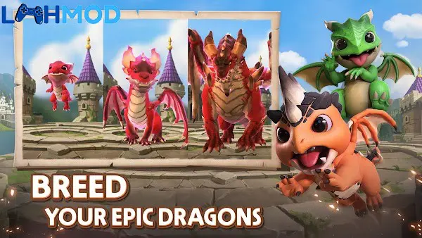 Ảnh 3 của Dragon Siege: Kingdom Conquest APK 10101 Android iOS Hình ảnh giao diện quản lý lâu đài trong Dragon Siege: Kingdom Conquest
