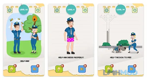 Ảnh 3 của Tải Draw Police-Tricky Puzzles Apk 0.1.6 cho Android iOs Cảnh sát trong Draw Police-Tricky Puzzles đang đối mặt với một câu đố