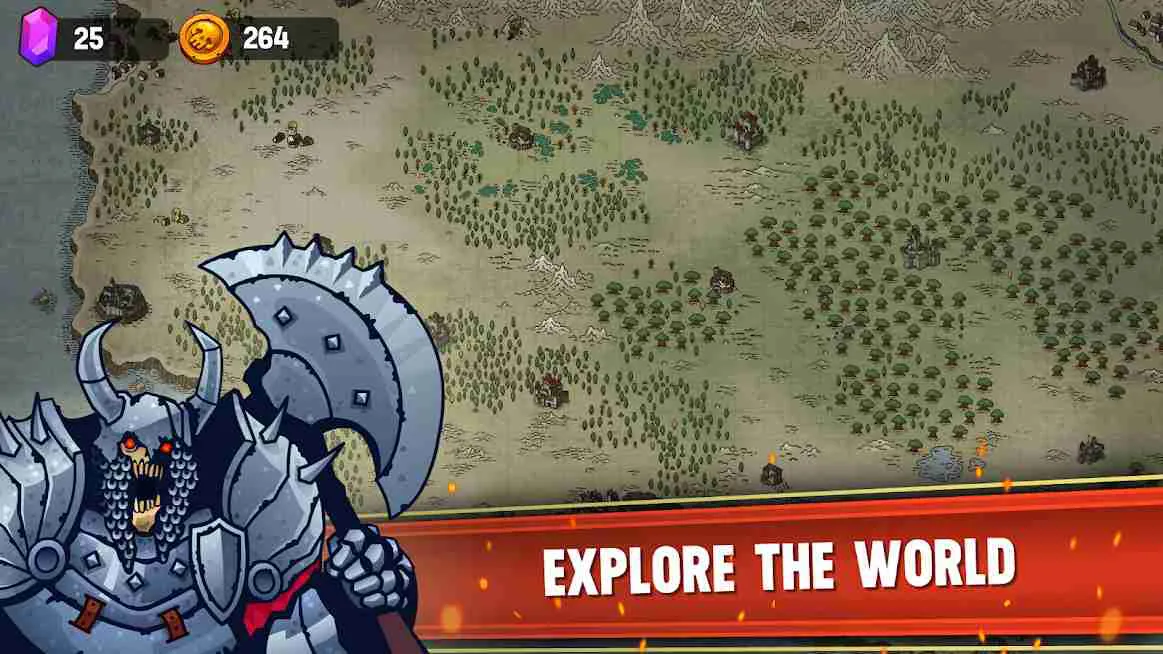Ảnh 2 của Dungeon: Age of Heroes Mod APK 1.10.569 (Menu, Vô Hạn Vàng, Kim Cương) Các anh hùng và quái vật trong Dungeon Age of Heroes Mod