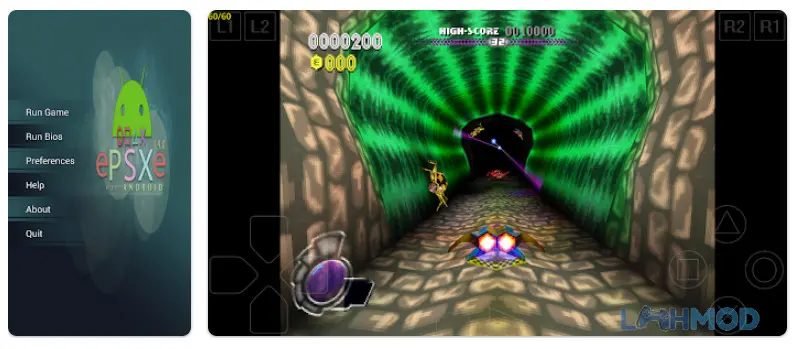 Ảnh 2 của Tải ePSXe Mod Apk 2.0.15 (License/Cheats/BIOS) cho Android iOs Hình ảnh giao diện ePSXe mod hiển thị danh sách các trò chơi PS1