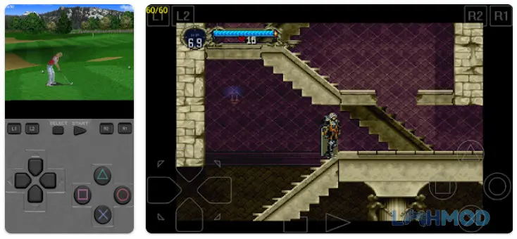 Ảnh 3 của Tải ePSXe Mod Apk 2.0.15 (License/Cheats/BIOS) cho Android iOs Hình ảnh giao diện ePSXe mod đang chạy một trò chơi PS1