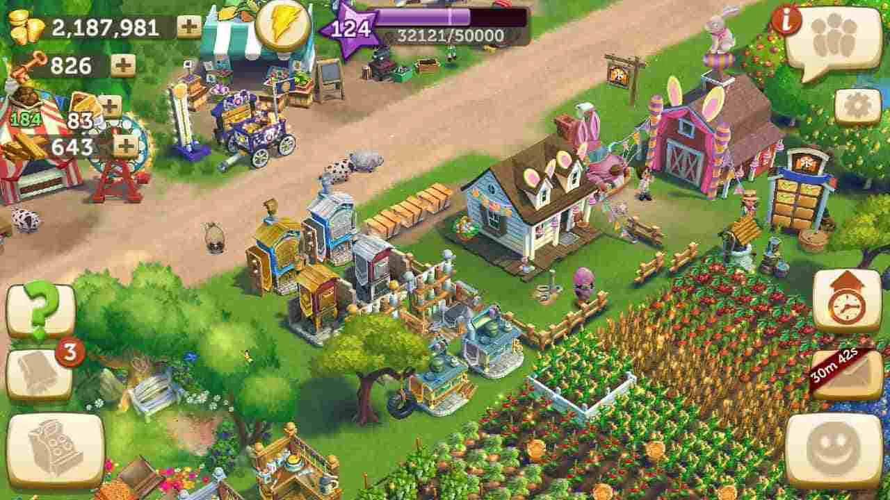 Ảnh 2 của FarmVille 2 Country Escape Mod APK 22.4.9324 (Menu, Mua sắm, Keys) Giao diện nông trại xanh mướt trong FarmVille 2 Country Escape Mod