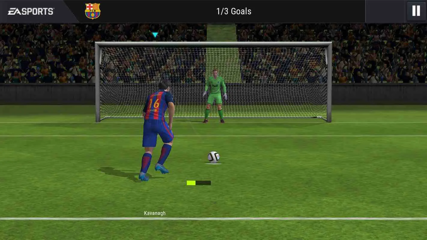 Ảnh 1 của Tải game Hack FIFA Soccer Mod APK 18.1.01 (Vô Hạn Tiền) Sân vận động với các cầu thủ đang thi đấu sôi động