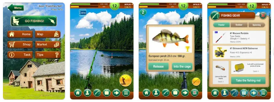 Ảnh 1 của Tải Fishing Baron Apk 1.4.1 cho Android iOs Giao diện chính của game Fishing Baron