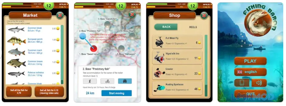 Ảnh 3 của Tải Fishing Baron Apk 1.4.1 cho Android iOs Cảnh câu cá thực tế trong Fishing Baron