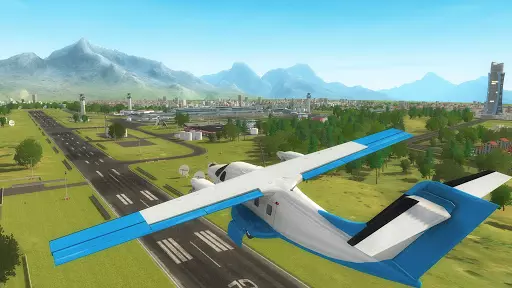 Ảnh 2 của Flight Sim 2018 Mod APK 3.1.3 (Menu, Vô Hạn Tiền) Giao diện buồng lái Flight Sim 2018 Mod