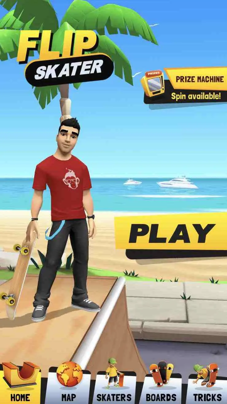 Ảnh 2 của Tải game Flip Skater Mod APK 2.31 (Menu, Vô Hạn Tiền) Game Flip Skater Mod với nhân vật đang thực hiện kỹ năng trên không