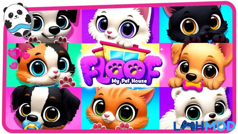 Ảnh 3 của Tải Floof – My Pet House Mod Apk v14.0.5 (Mua miễn phí) Gia đình thú cưng đáng yêu trong Floof – My Pet House