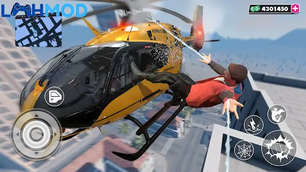 Ảnh 2 của Flying Rope Hero Master 3D APK 1.18 cho Android iOS Gameplay của Flying Rope Hero Master 3D