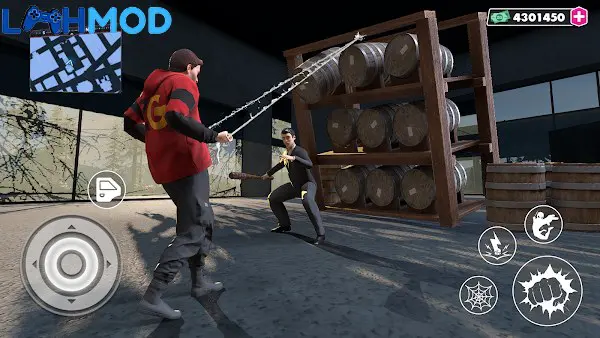 Ảnh 4 của Flying Rope Hero Master 3D APK 1.18 cho Android iOS Một cảnh chiến đấu trong Flying Rope Hero Master 3D