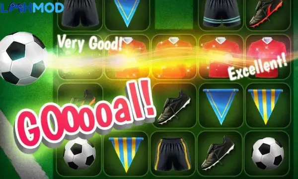 Ảnh 2 của Tải Football Crush APK 2.1.0.360 cho Android iOS Cận cảnh màn hình chơi Football Crush với hiệu ứng nổ bóng và combo đặc biệt