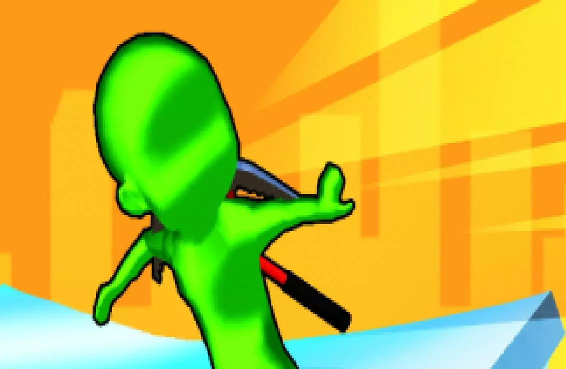 Ảnh 2 của Freeze Rider Mod APK 1.9.1 (Menu, Vô Hạn Coins) Cảnh game Freeze Rider Mod với nhân vật đang tạo cầu băng