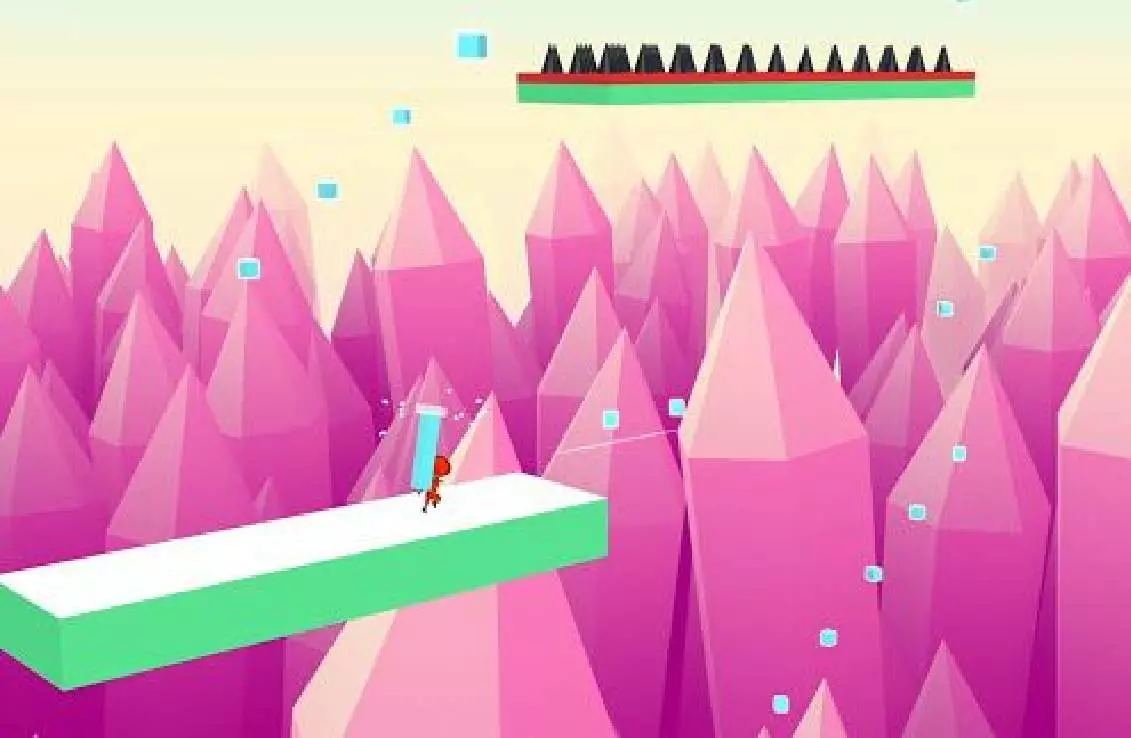 Ảnh 4 của Freeze Rider Mod APK 1.9.1 (Menu, Vô Hạn Coins) Nhân vật trong Freeze Rider Mod đang vượt chướng ngại vật