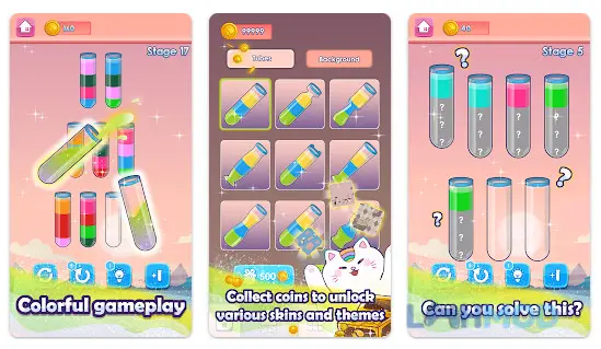Ảnh 3 của Tải Fun Water Sorting Apk 1.0.4 cho Android iOs Một màn chơi Fun Water Sorting với nhiều chất lỏng màu sắc cần được sắp xếp