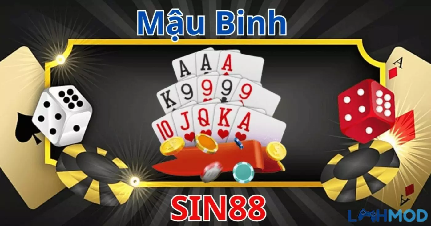 Ảnh 5 của Tải Sin88 Game Bài Đổi Thưởng Mới Nhất 2025 Màn hình game Mậu Binh trong Sin88, hiển thị cách sắp xếp bài