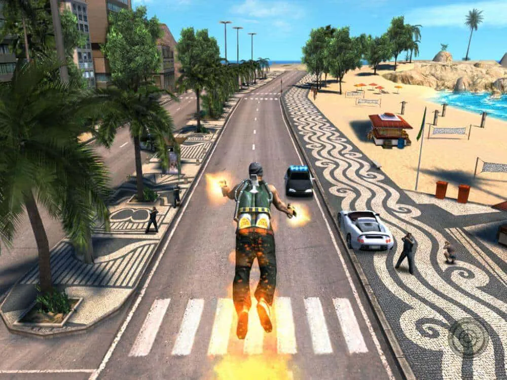 Ảnh 2 của Tải game Gangstar Rio: City of Saints Mod APK 1.2.2b (Vô hạn tiền) Cảnh game hành động Gangstar Rio City of Saints Mod với xe hơi và nhân vật