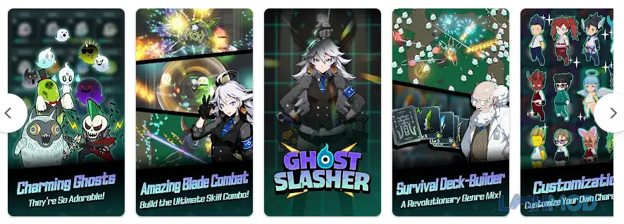 Ảnh 3 của Tải Ghost Slasher Mod Apk 1.0.6 (Damage & Defense Multiplier, God Mode) cho Android iOs Nhân vật Yona tung kỹ năng đẹp mắt trong Ghost Slasher