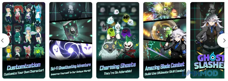Ảnh 4 của Tải Ghost Slasher Mod Apk 1.0.6 (Damage & Defense Multiplier, God Mode) cho Android iOs Hiệu ứng kỹ năng và chiến đấu tốc độ cao trong Ghost Slasher Mod