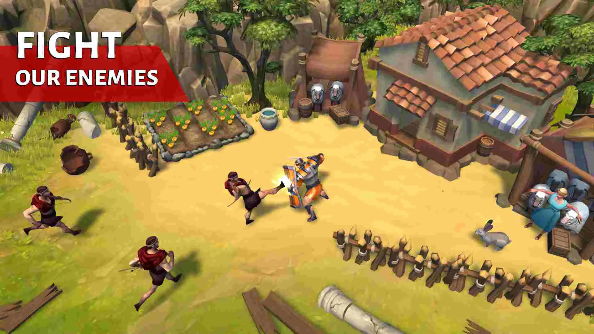Ảnh 4 của Tải game Gladiators: Survival in Rome Mod APK 1.22.3 (Bất tử) Giao diện chiến đấu trong Gladiators: Survival in Rome Mod