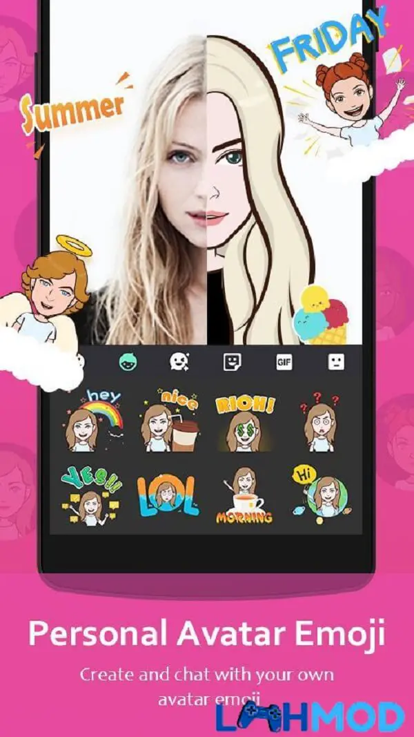 Ảnh 2 của GO Keyboard Mod Apk 4.11 (Mở khóa Prime) Android, IOS Kho biểu tượng cảm xúc đa dạng trong GO Keyboard Mod
