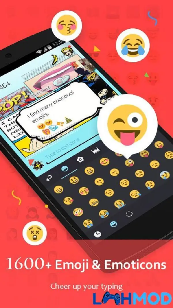 Ảnh 3 của GO Keyboard Mod Apk 4.11 (Mở khóa Prime) Android, IOS Tùy chỉnh bố cục bàn phím QWERTY trong GO Keyboard Mod