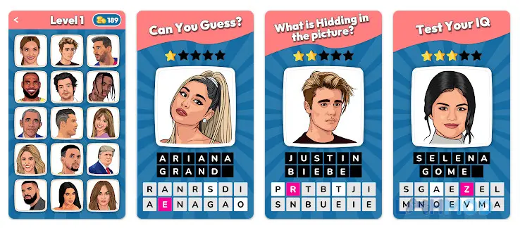 Ảnh 2 của Tải Guess the Celebrities Apk 2.4.2 cho Android iOs Giao diện game Guess the Celebrities