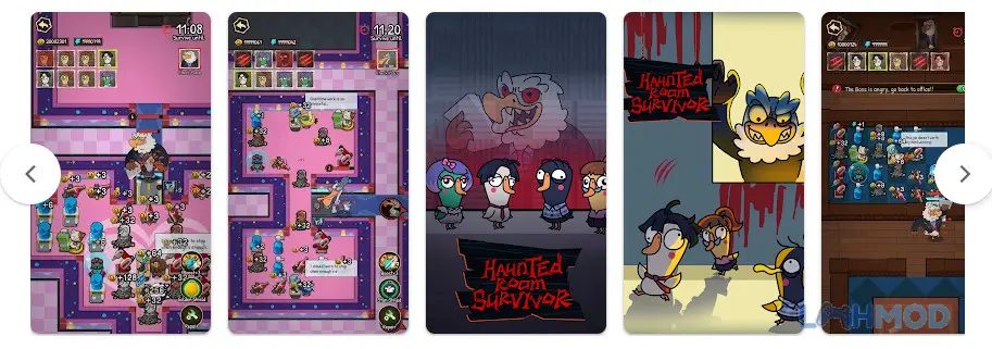 Ảnh 3 của Tải Haunted Room Survivor Mod Apk 1.8.0 (Vô Hạn Tiền) cho Android iOs Cảnh tượng trong Haunted Room Survivor với các vật phẩm thu thập