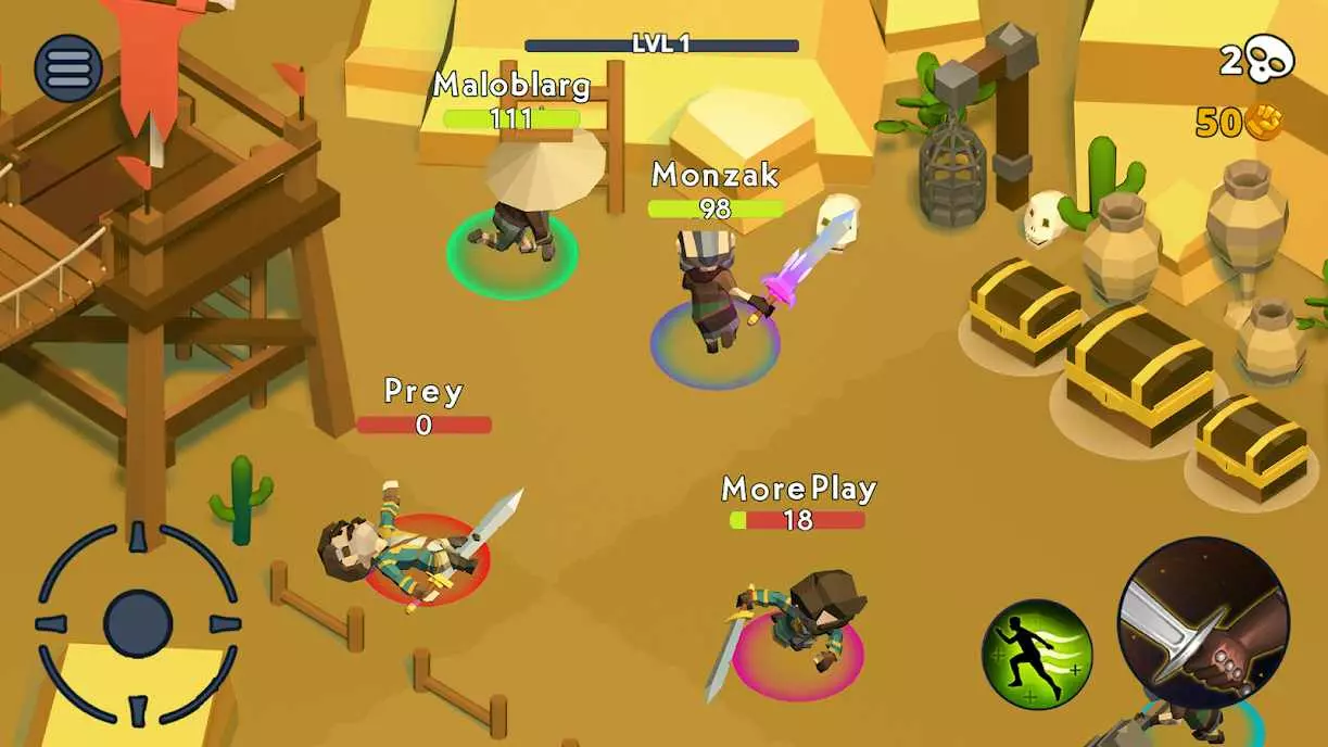 Ảnh 2 của Tải game HeadHunters io Mod APK 3.1.103 (Vô Hạn Tiền) Một cuộc đối đầu căng thẳng trong HeadHunters io Mod