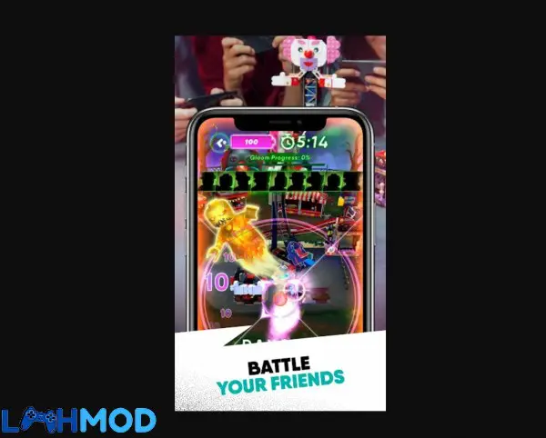 Ảnh 4 của Tải Hidden Side APK 3.3.0 cho Android iOS Cảnh một hồn ma xuất hiện trong thế giới AR của game Hidden Side, sẵn sàng để bị tiêu diệt