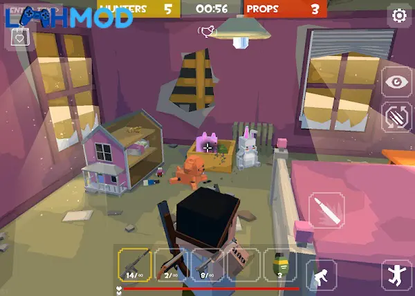 Ảnh 3 của Tải HIDE PROP: Seek Online Hunt APK 1.2.1 Android iOS Cảnh Prop đang ẩn mình trong môi trường game