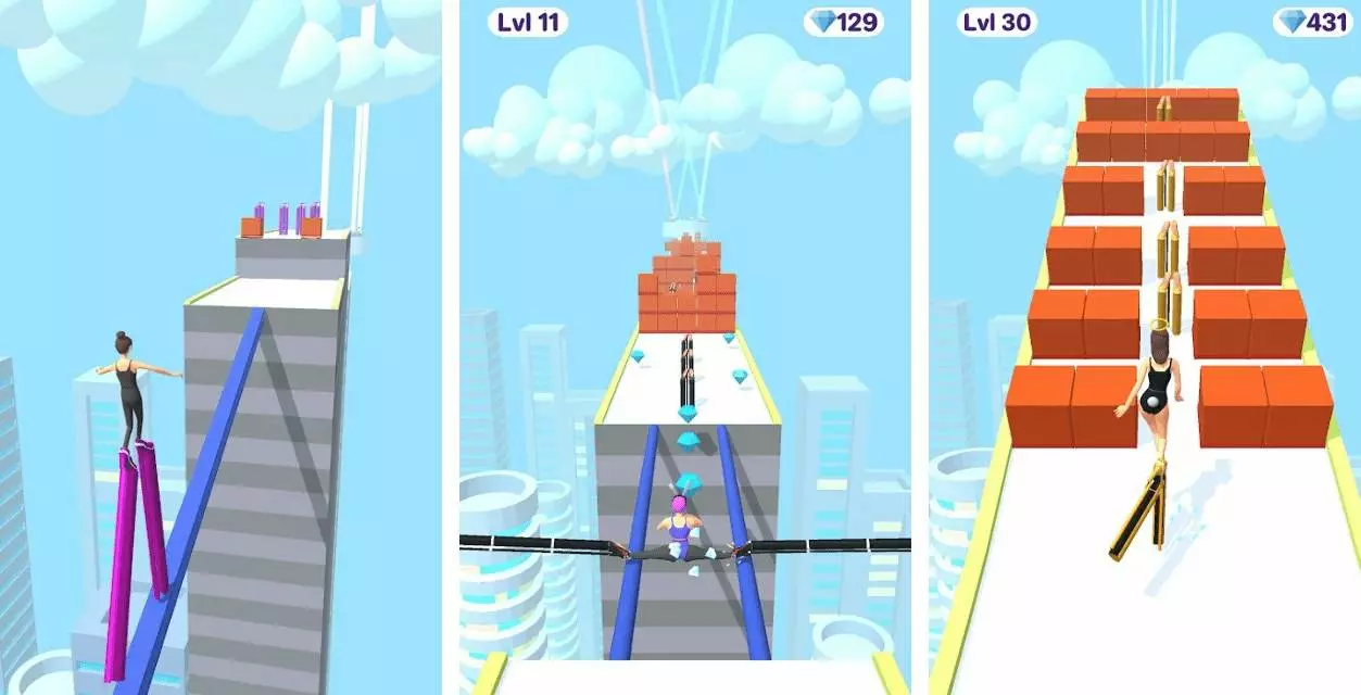 Ảnh 1 của Tải game High Heels! Mod APK 3.4.2 (Menu, Vô Hạn Tiền) Nữ vũ công trong High Heels! Mod tự tin sải bước trên đường đua đầy thử thách