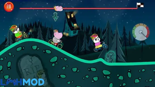 Ảnh 4 của Tải Hippo Bicycle: Kids Racing APK 1.2.9 Android iOS Hippo Bicycle Kids Racing với chú hà mã trên chiếc xe đạp đặc biệt