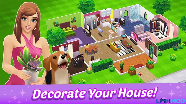 Ảnh 2 của Tải game Home Street Mod Apk 0.40.5 (Vô hạn tiền) cho Android, IOS Một góc nhà đang được tùy chỉnh trong Home Street Mod