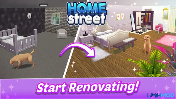 Ảnh 3 của Tải game Home Street Mod Apk 0.40.5 (Vô hạn tiền) cho Android, IOS Người chơi tùy chỉnh ngôi nhà của mình