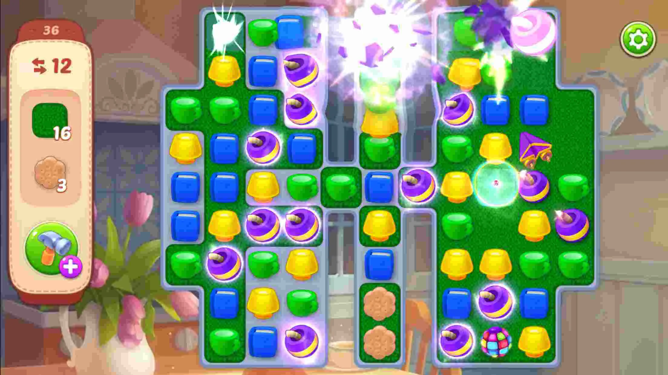 Ảnh 3 của Tải game Homescapes Mod APK V8.3.501 (Menu, Vô Hạn Sao) Hình ảnh ngôi nhà được trang trí đẹp mắt trong game Homescapes Mod