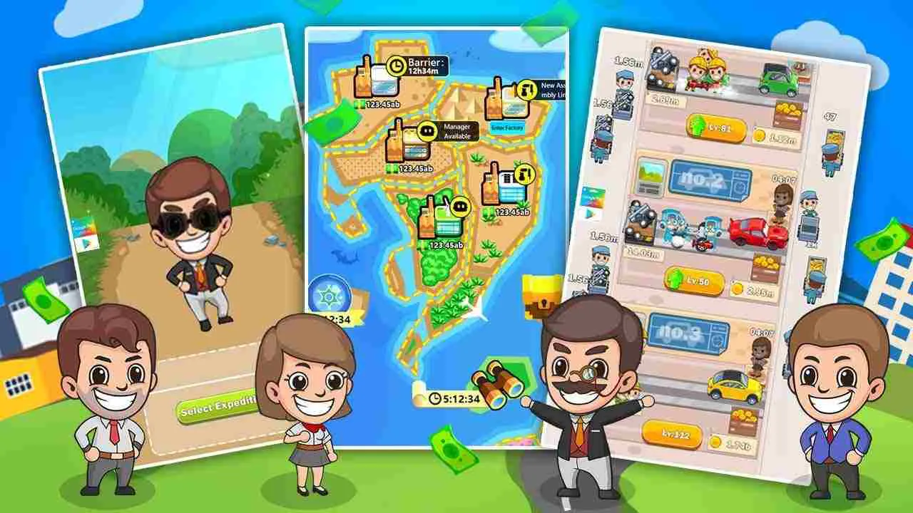 Ảnh 3 của Idle Car Tycoon Mod APK 1.30 (Vô Hạn Tiền, Money) Trạm xăng được trang trí đặc sắc trong game