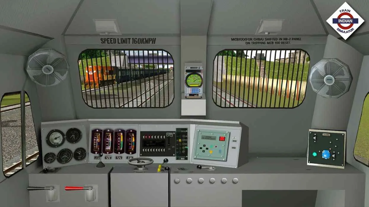 Ảnh 2 của Tải game Indian Train Simulator Mod APK 2022.1.1 (Menu, Vô Hạn Tiền) Khoang lái chi tiết của tàu hỏa trong game
