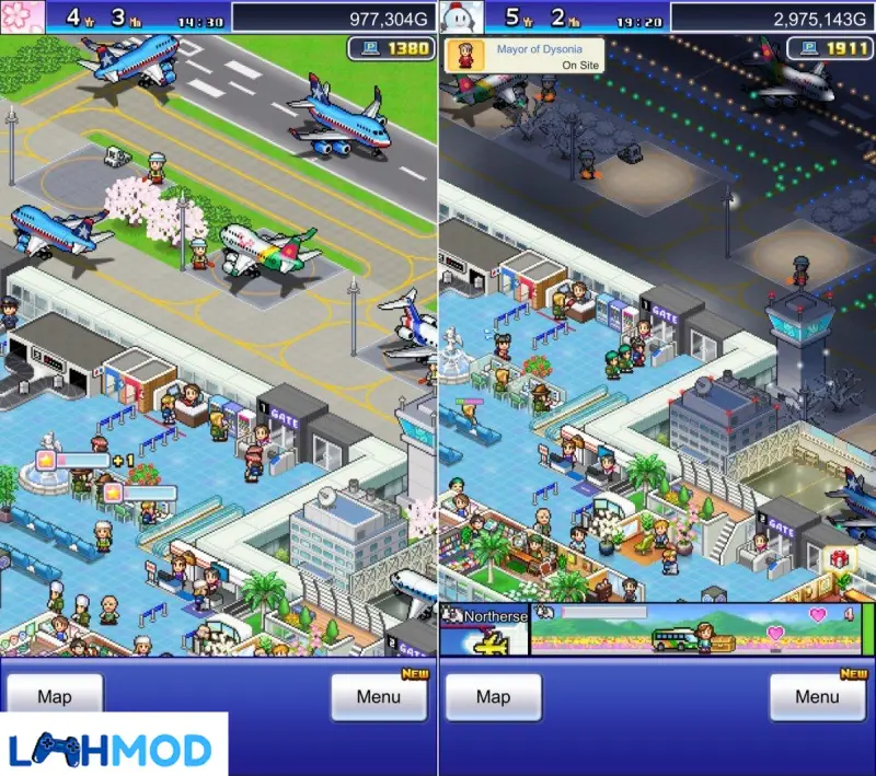 Ảnh 1 của Tải Jumbo Airport Story Mod Apk 1.1.4 (Vô hạn tiền/ Nghiên cứu) Quang cảnh sân bay Jumbo Airport Story nhộn nhịp ngày đêm