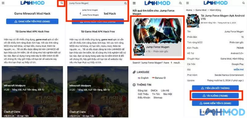 Ảnh 3 của Tải Jump Force Mugen Apk Android V15 Mới Nhất, Miễn Phí Cách tải Jump Force Mugen Mod an toàn