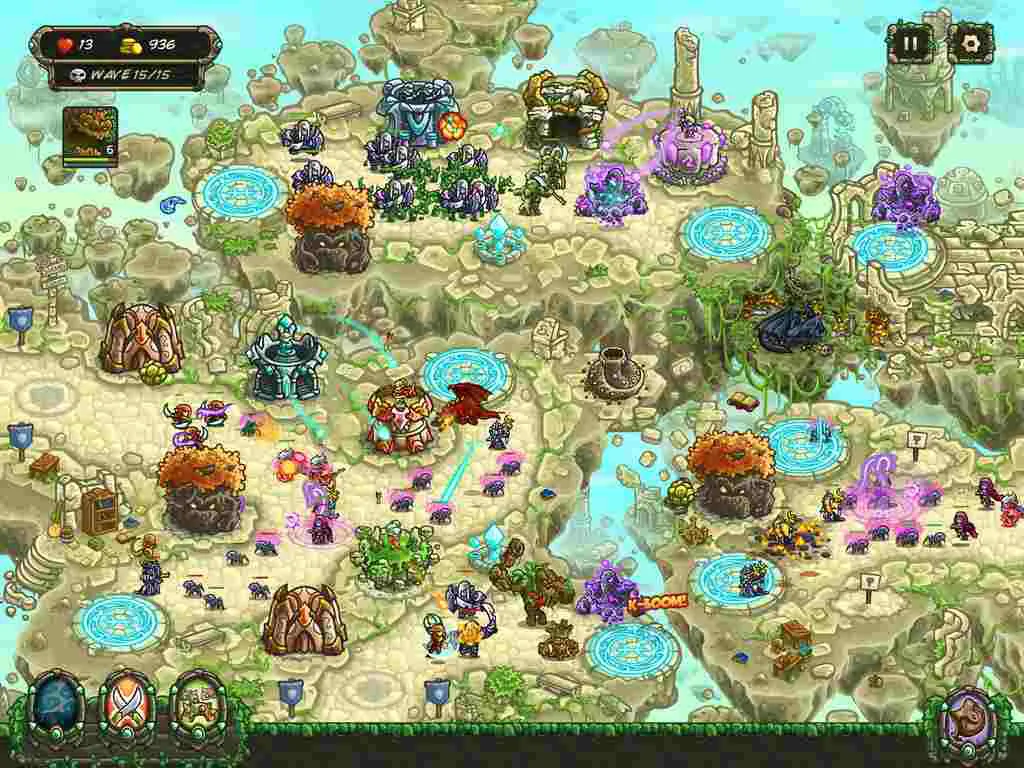 Ảnh 2 của Kingdom Rush Origins Mod APK v6.2.00 (Vô Hạn Tiền, Kim Cương) Một phân cảnh trong game Kingdom Rush Origins